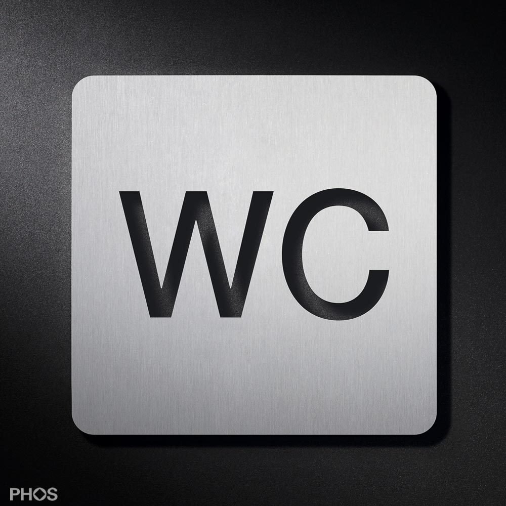 BS0101S Знак пиктограммы wc с мягким краем PHOS 