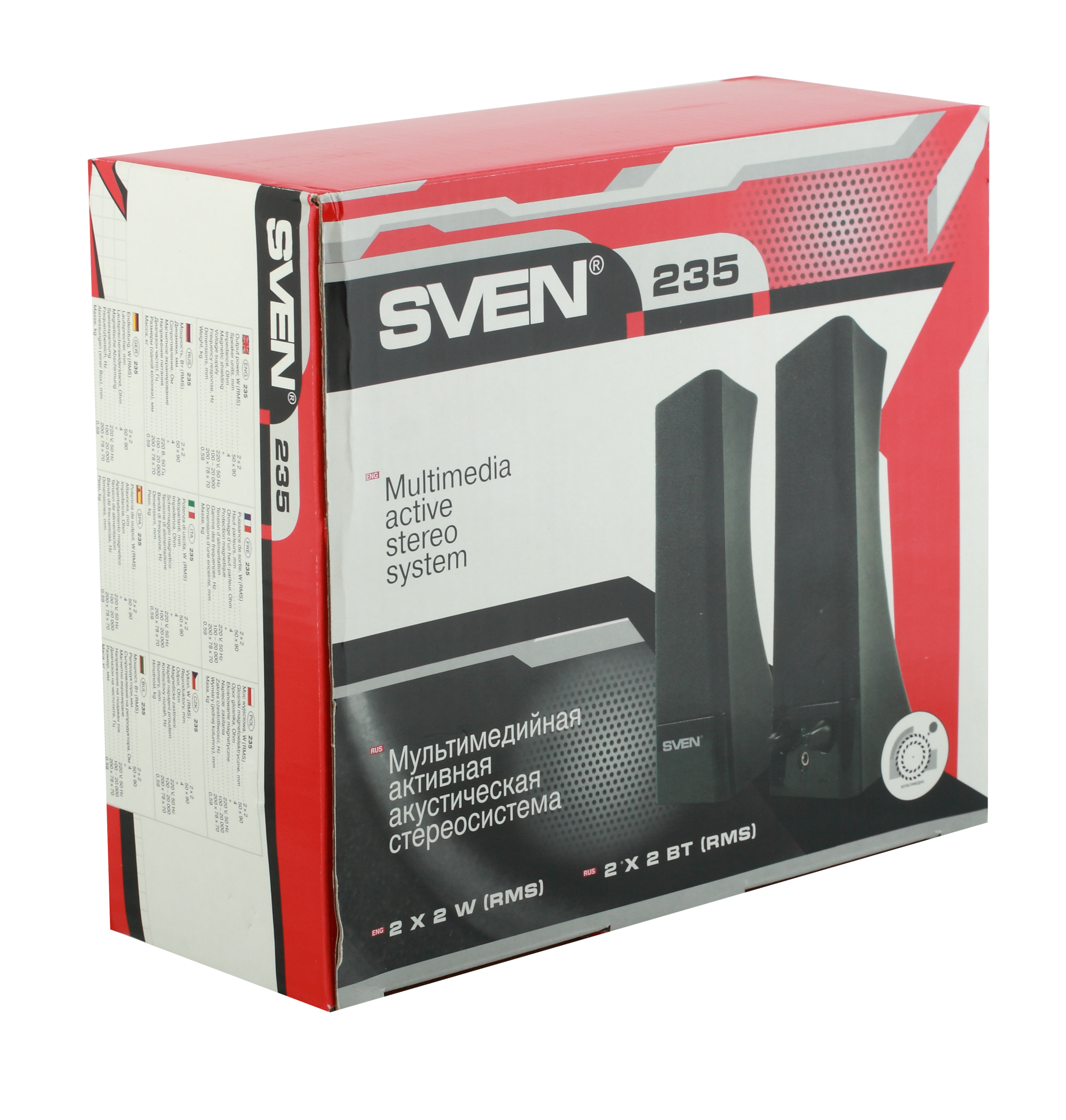 SV-0110235BK Колонки пластмассовые ас 235 (4 вт), чёрный Sven Santreyd  - Вид №1