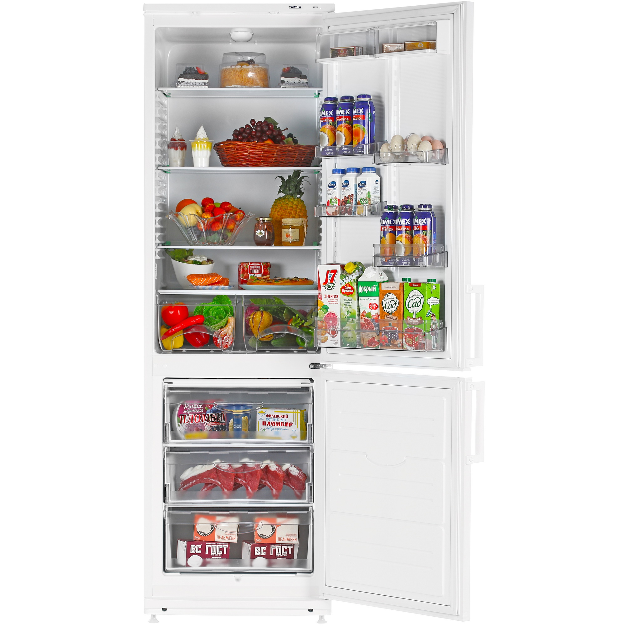 1249149 Холодильник с морозильником   ATLANT XM-4024-000 белый STDN-0137853 - Вид №5