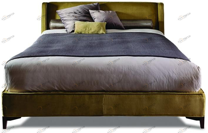 Vibieffe Кровать из ткани или кожи с мягким изголовьем sun-id-1428775