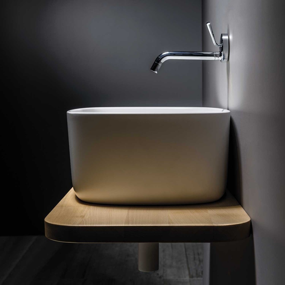 EVLACOU Подвесная раковина настенная прямоугольная EVER Life Design Bounce белая