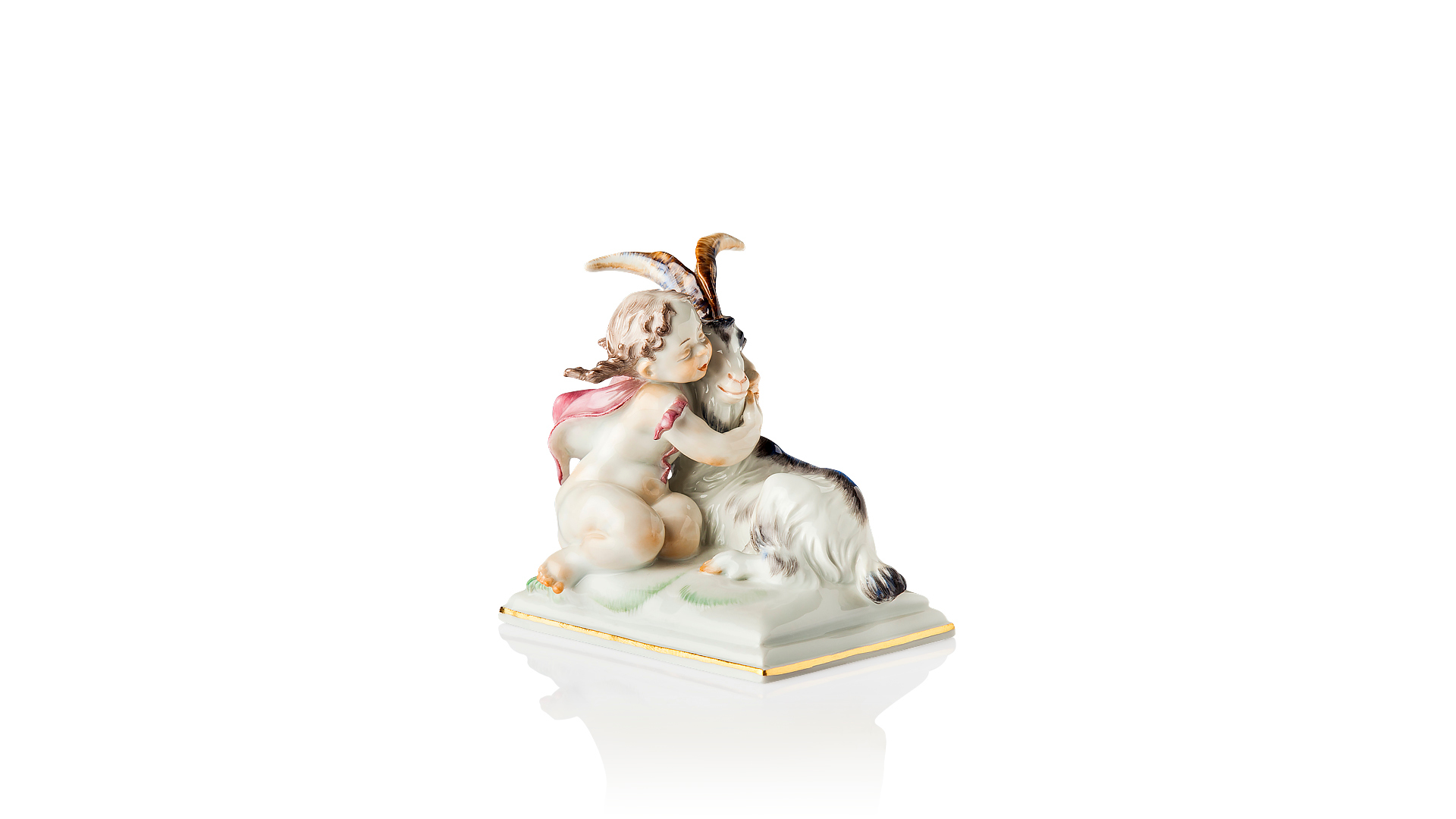 71545 Meissen Фигурка 14см "Знак Зодиака Козерог" (Хайнрих Тайн, 1947г.) Фарфор  - Вид №1