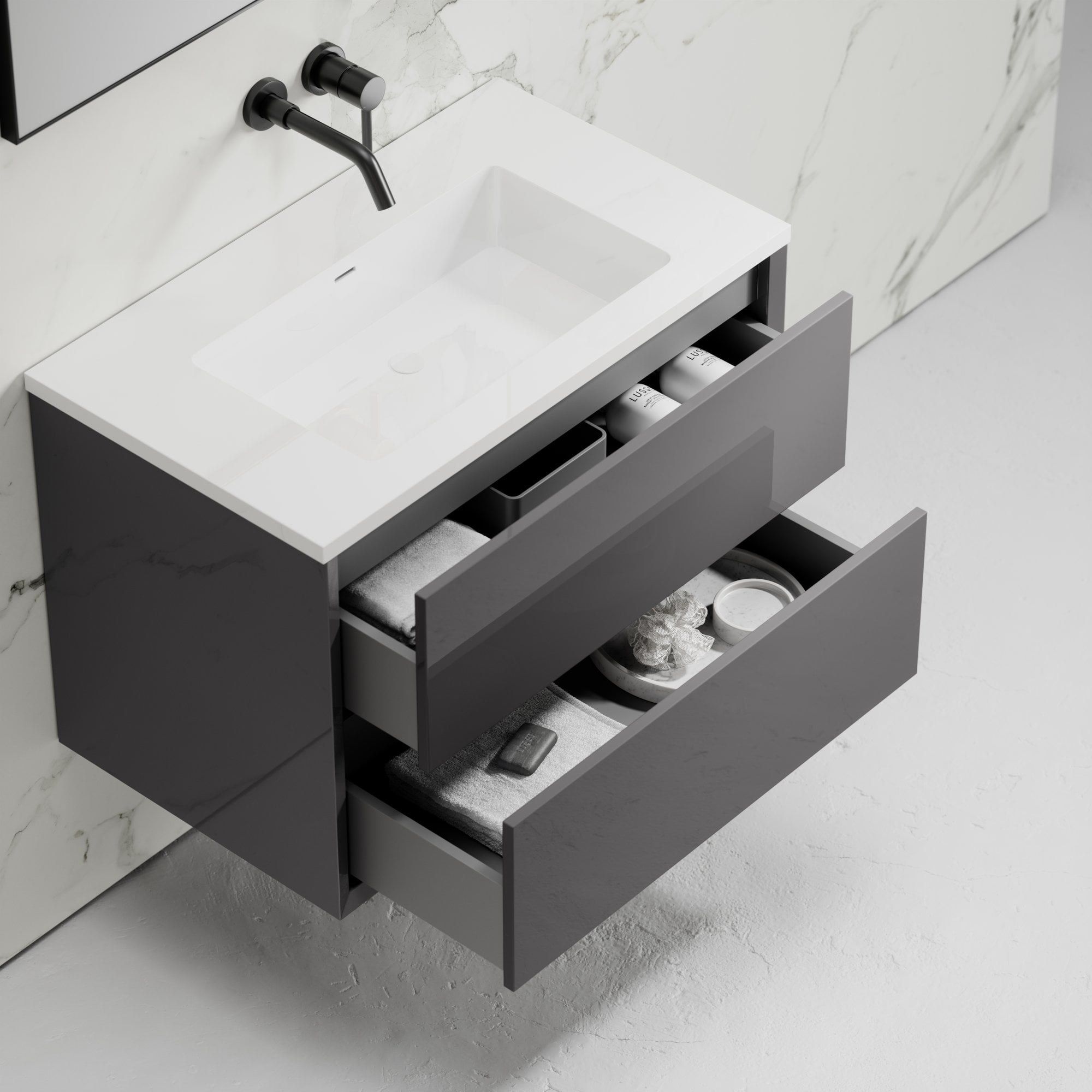 Умывальник из смолы с ящиками со встроенной раковиной LUSSO Volini ARCH-00023160 - Вид №30