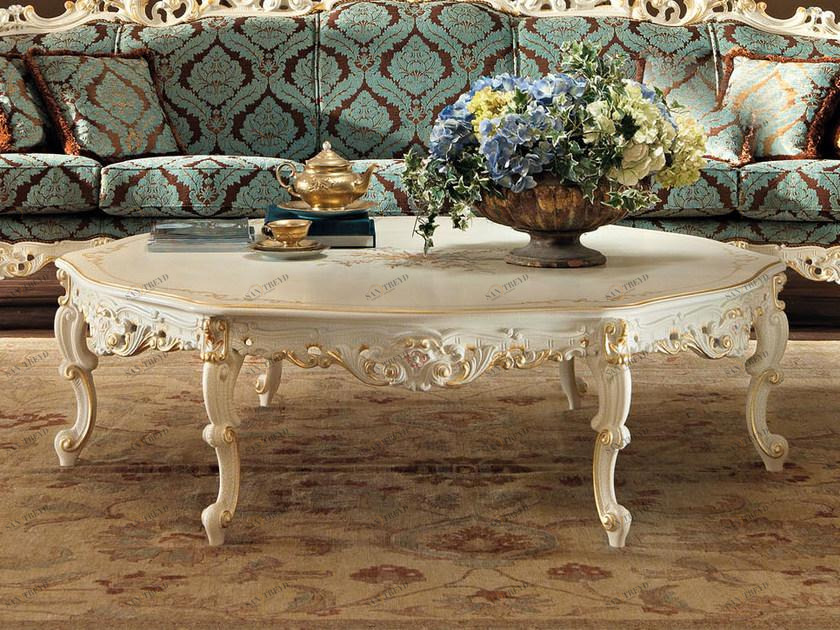 Modenese Gastone Низкий круглый журнальный столик из массива дерева Villa venezia sun-id-1391502