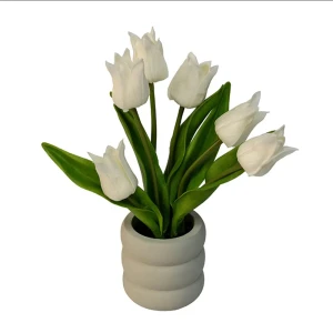 Искусственное растение в горшке h25 см белый