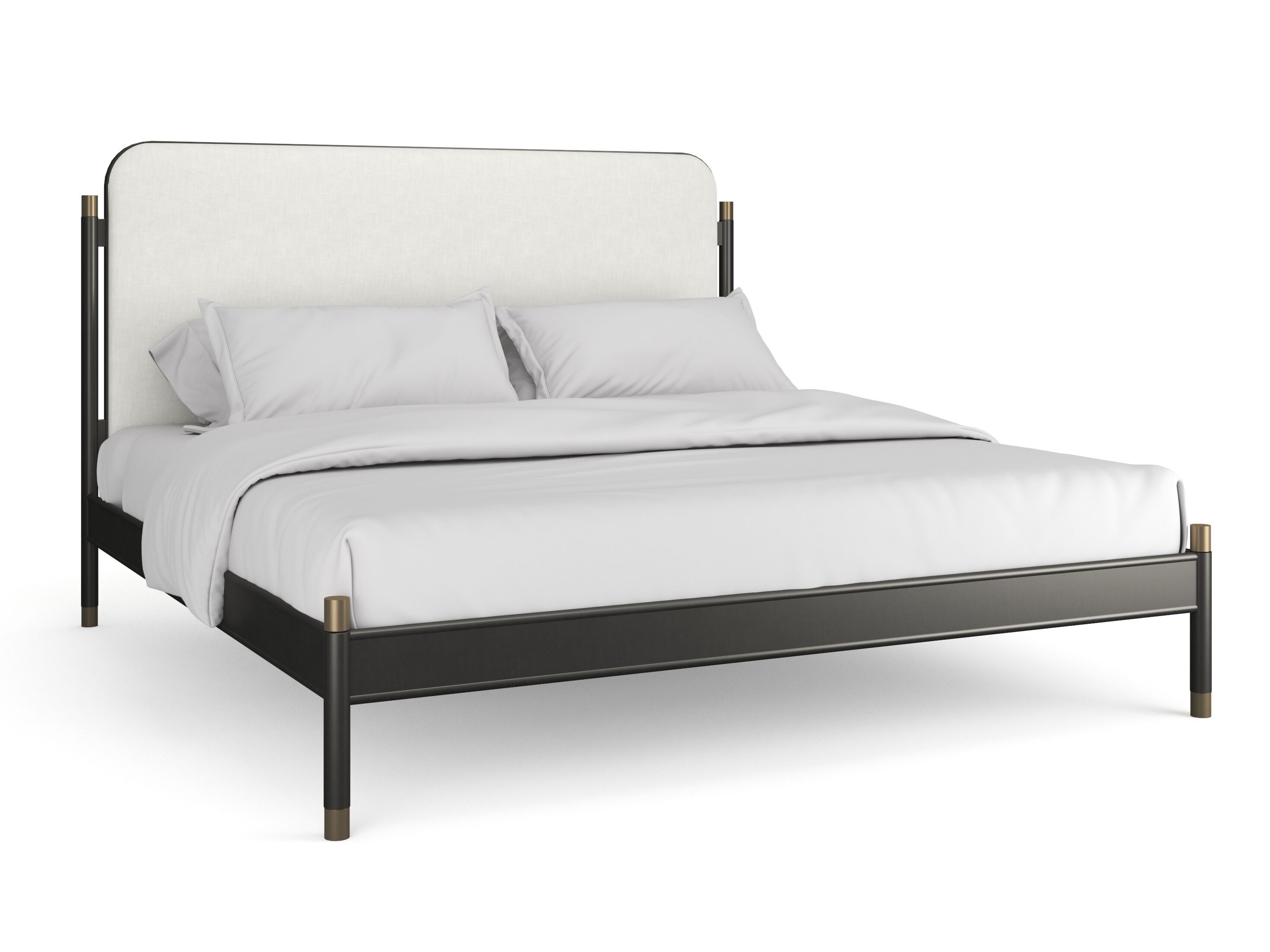 Двуспальная кровать из ткани Caracole CAMPAIGN ARCH-00053538