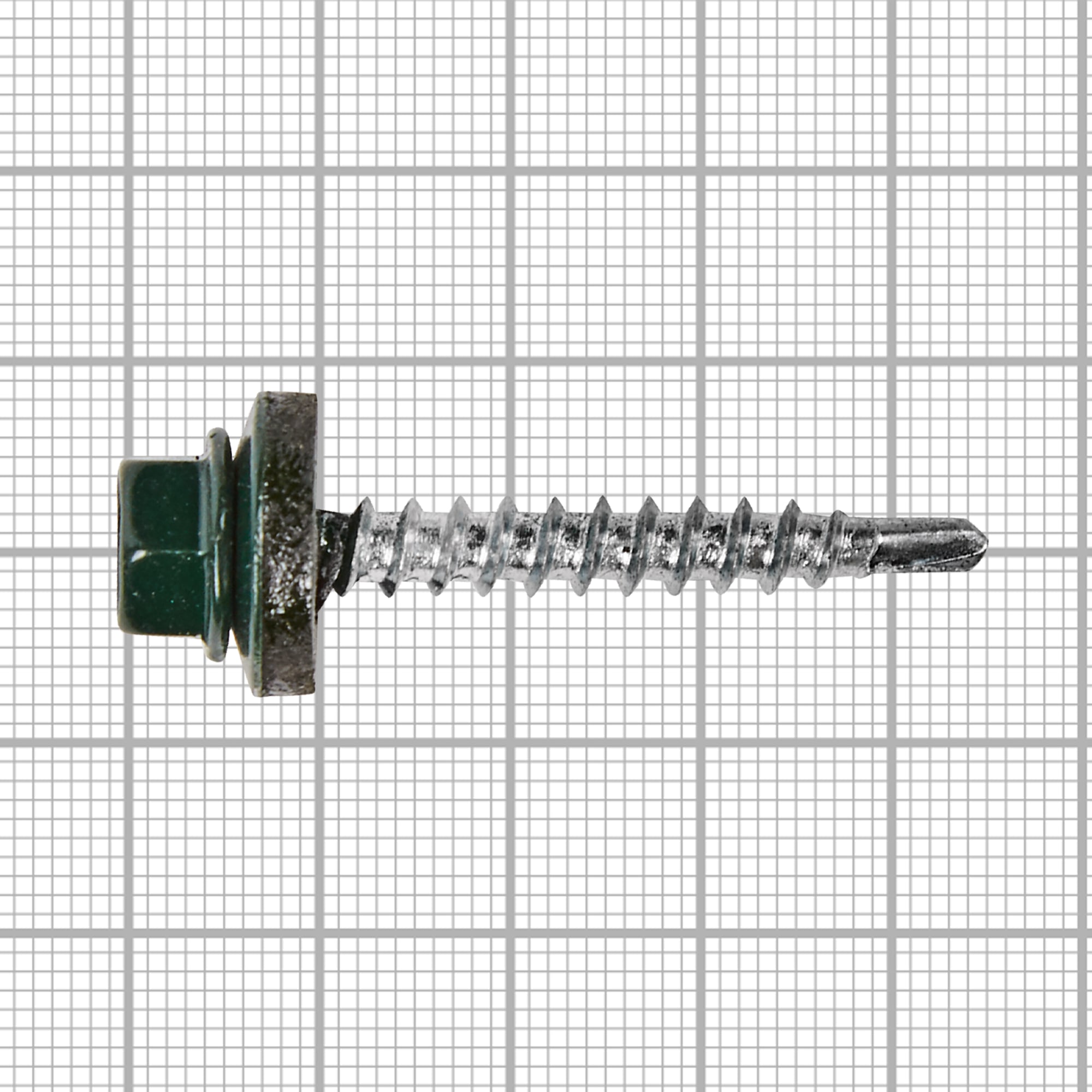 11778862 Саморезы кровельные с буром 4,8х35мм, тем.зеленые (250 шт) Santreyd  - Вид №3