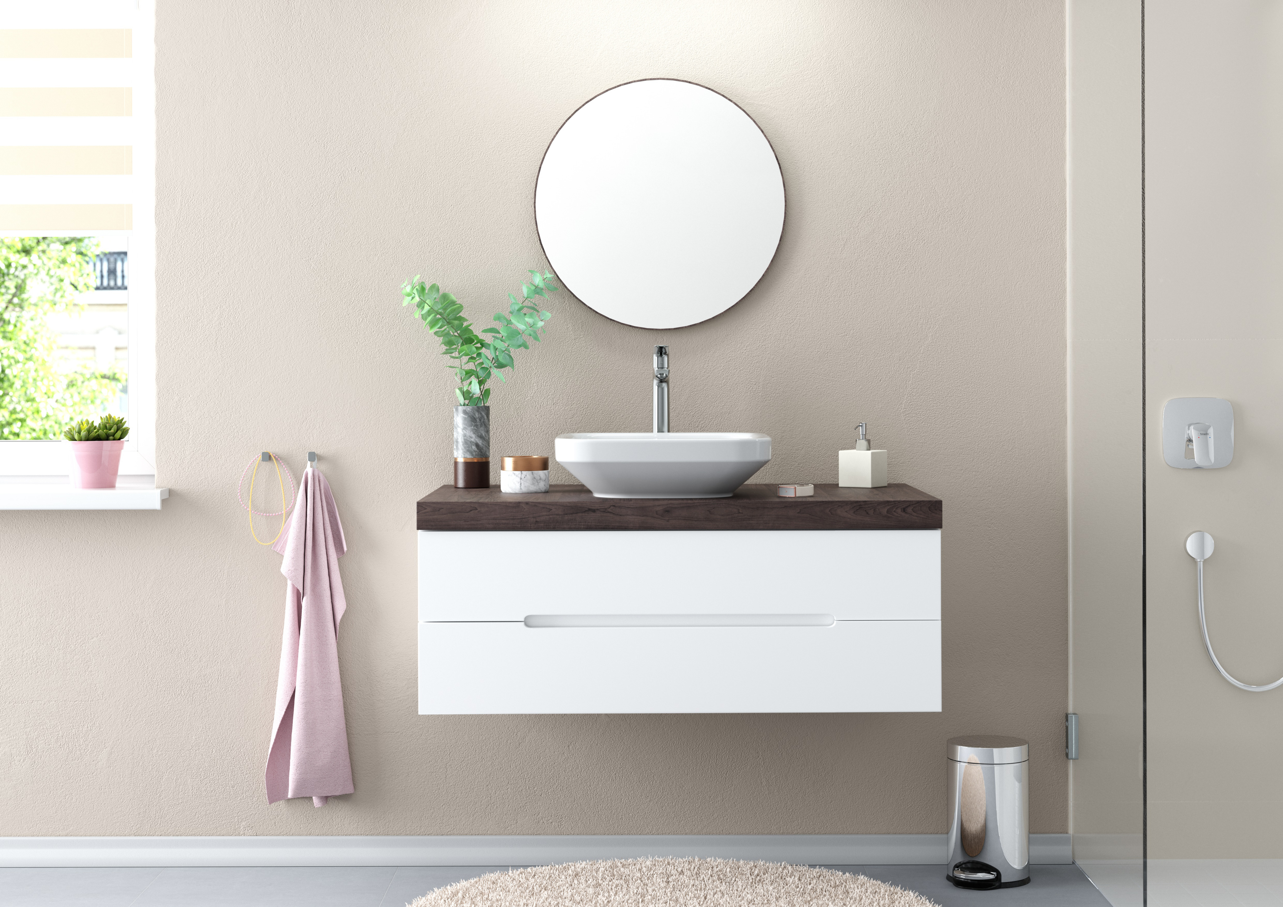 71258000 Logis Смеситель для раковины 240 Fine, однорычажный, без сливного набора Hansgrohe  - Вид №1