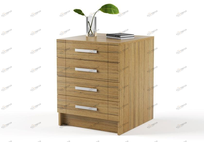 DWFI Прикроватная тумбочка из шпонированной древесины с ящиками  00002163 