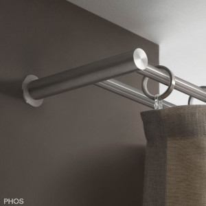 VS20-140ED2600 Комплект карнизов: двуствольный 260 см с 2 концевыми кронштейнами и 1 кронштейном в качестве средней опоры PHOS