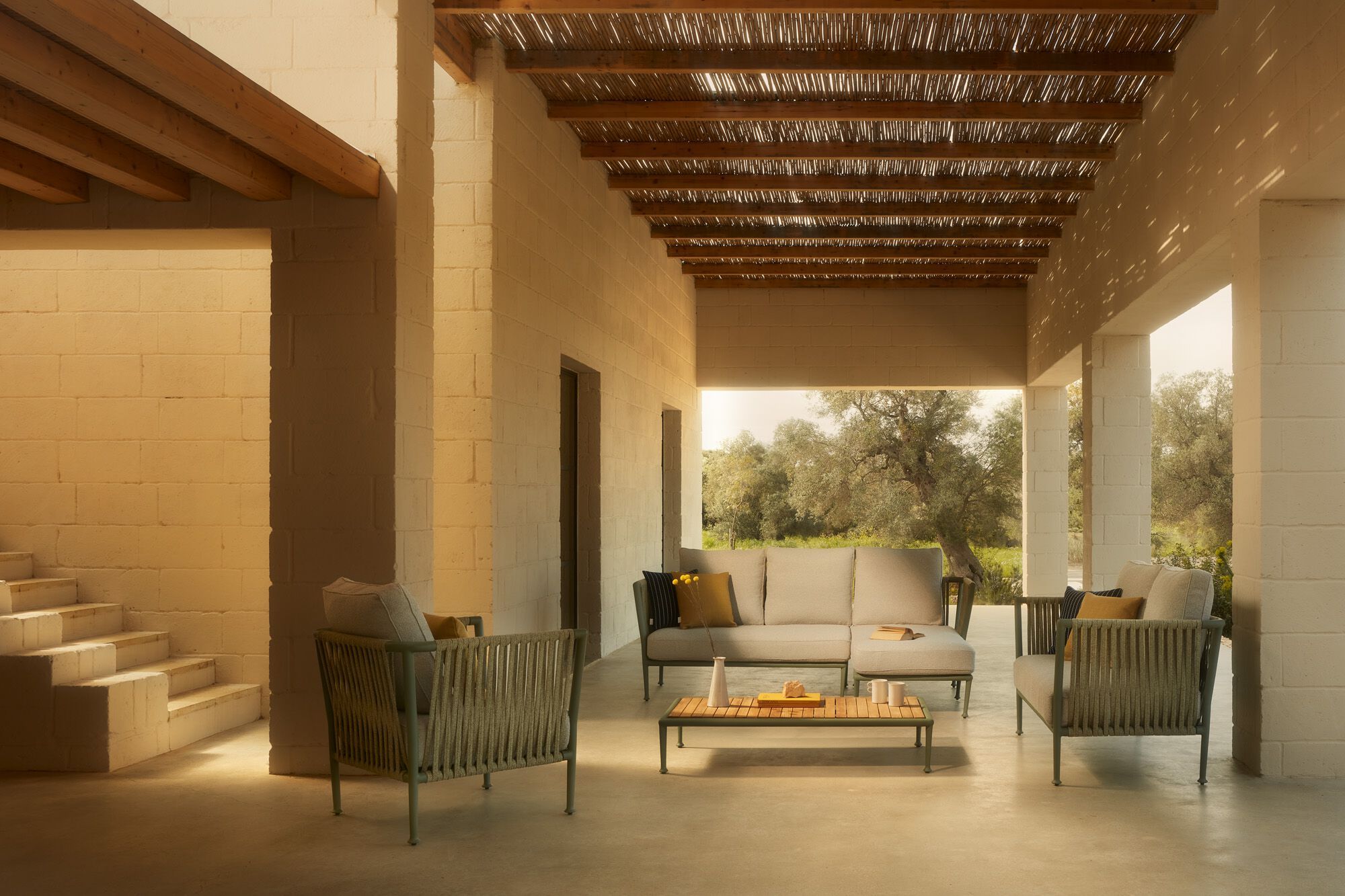 Алюминиевый и ТИК прямоугольный низкий журнальный столик Unopiù Treble ARCH-00097840 - Вид №1