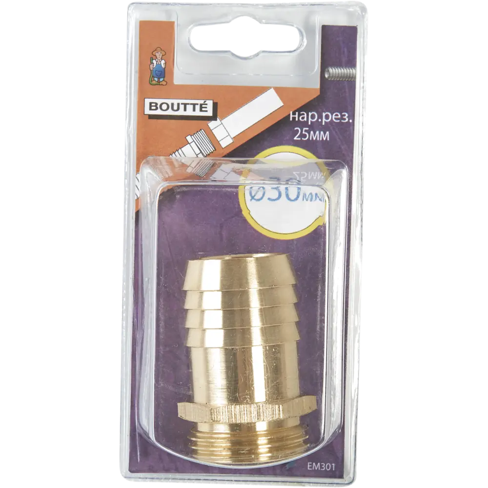 Штуцер для шланга BOUTTE 25х30 мм с наружной резьбой 17717518 STLM-0008503 - Вид №2