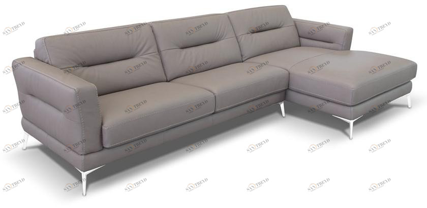 Rossini Sofas Модульный кожаный диван с шезлонгом sun-id-1360526
