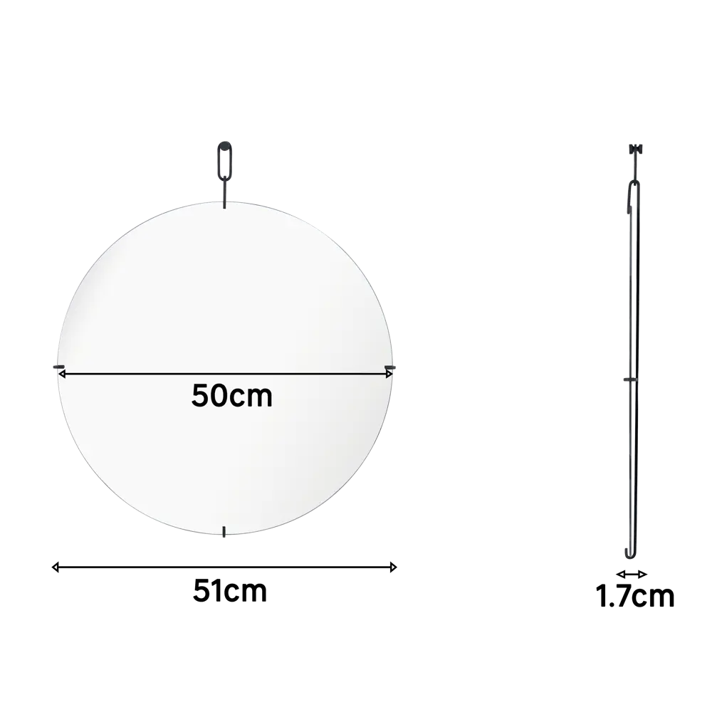 INSPIRE Medal — круглое зеркало без рамы 50 см черное 86484788 STLM-0833510 - Вид №2