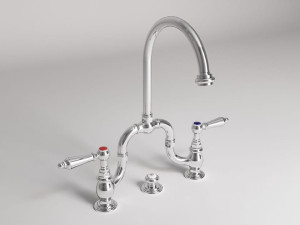 Смеситель для раковины с 3 отверстиями и автоматическим сливом