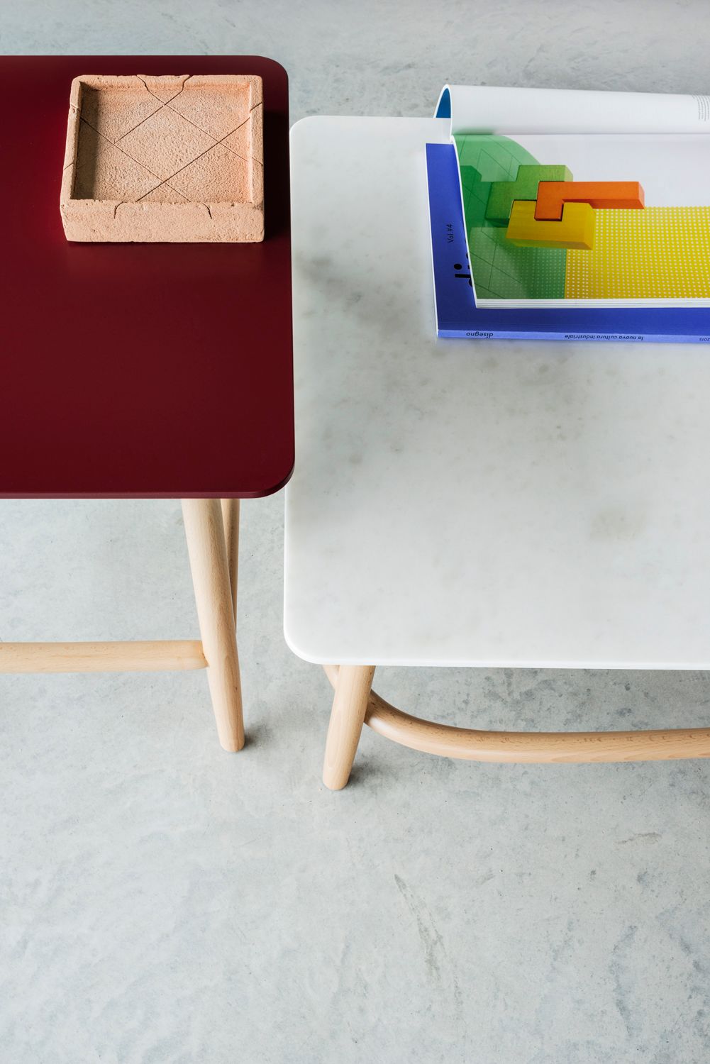 Квадратный мраморный журнальный столик Wiener GTV Design Single Curve ARCH-00076773 - Вид №3