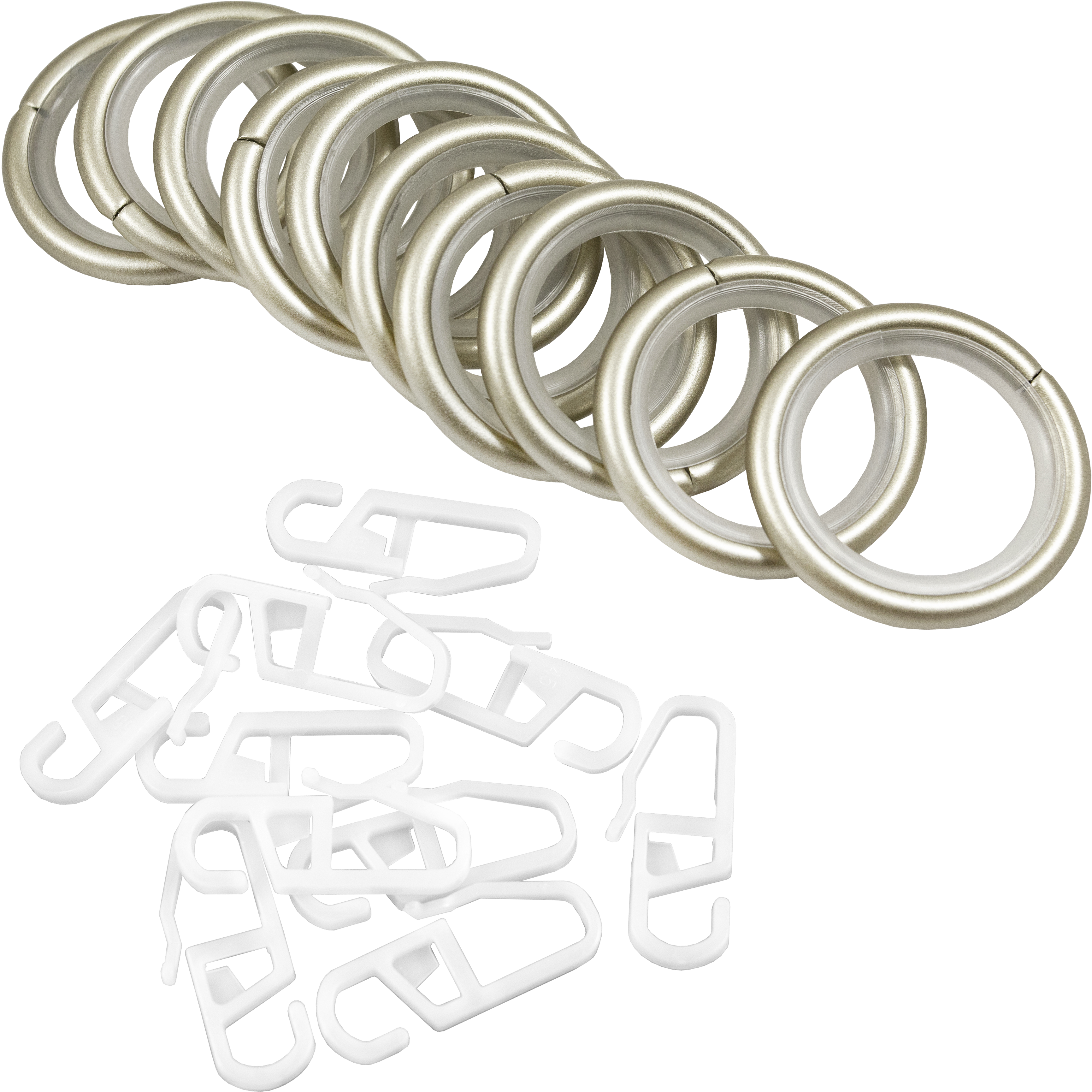 Кольца Santreyd с крючками для карнизов 28 мм, сталь матовая, 10 шт 82367965 STLM-0025614 - Вид №1