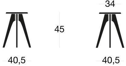 SIPA Низкий лакированный табурет из дерева Tommy sun-id-1354312 - Вид №4