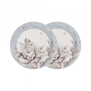 415-2129 Посуда фарфоровая НАБОР ИЗ 2 ТАРЕЛОК ЗАКУСОЧНЫХ LEFARD "WHITE FLOWER" Lefard