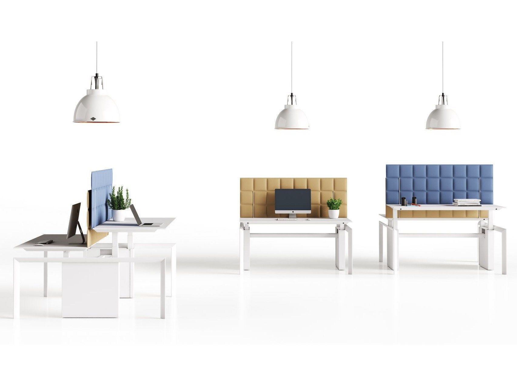 Стол с регулируемой высотой с несколькими звукопоглощающими перегородками CUF Milano Seventy seven ARCH-00049178