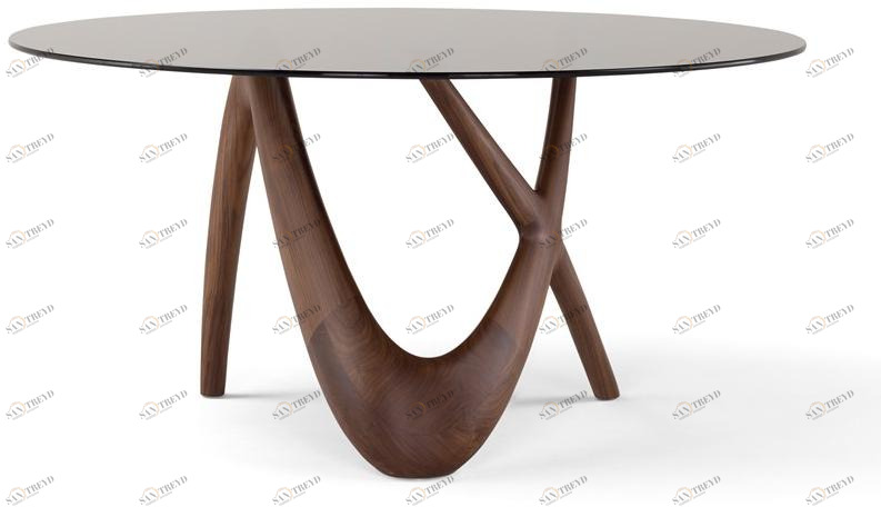 AMURA Круглый стол из дерева и стекла Nx sun-id-1515666