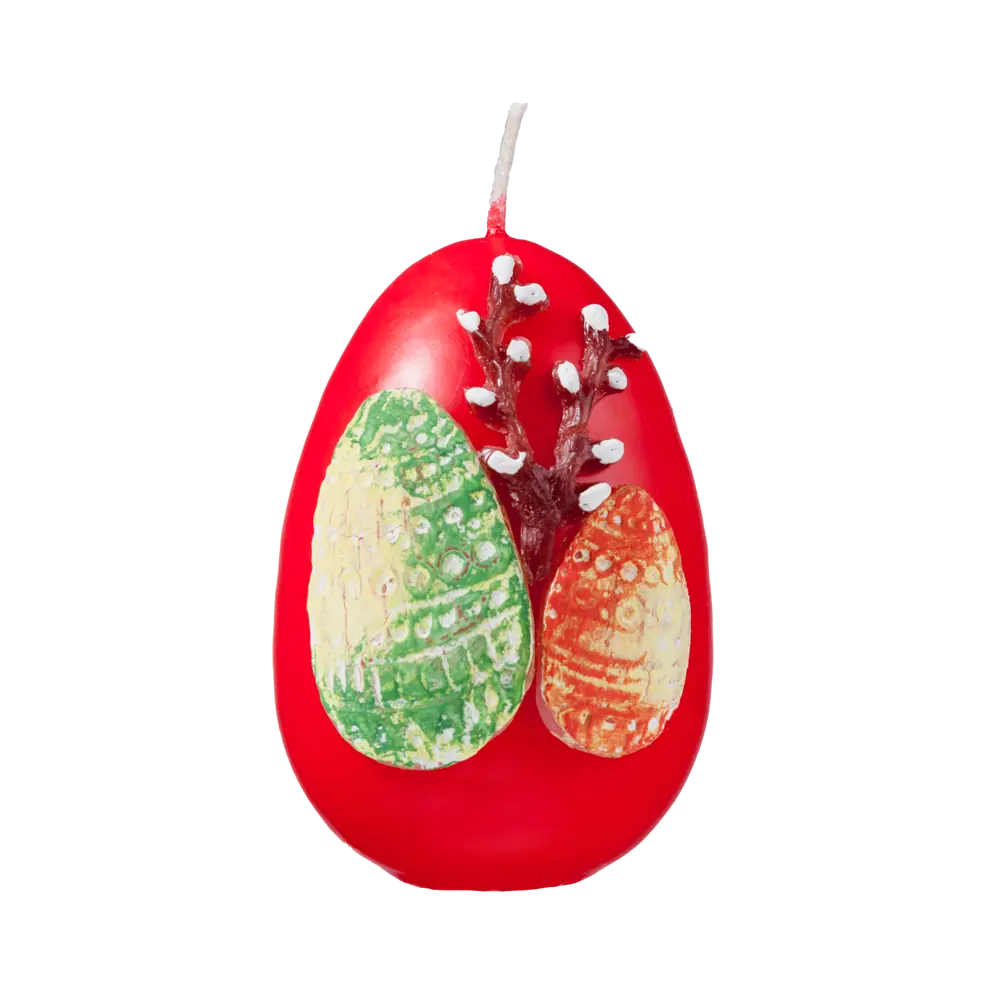 Свеча Яйцо пасхальное с аппликацией верба цвет в ассортименте 9 см Santreyd STLM-2118439 - Вид №6