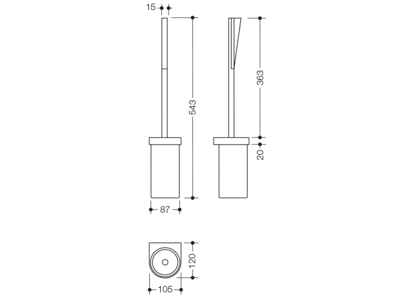 800.20.20099 Набор туалетных щеток HEWI System 111 | Polyamid  - Вид №8