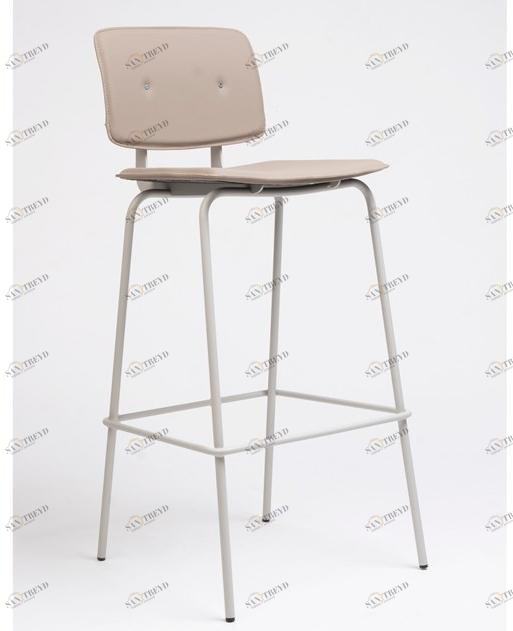 ONDARRETA Высокий барный стул из кожи со спинкой Don sun-id-1442543