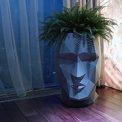 070333 Кашпо матовое синее 70см Vondom Adan - Вид №2