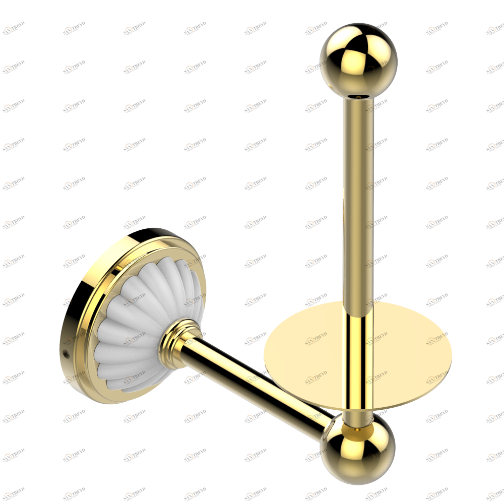 U1D-542 Бумагодержатель настенный резервный Thg-paris Mandarine со светлым хрусталём Золото U1D-542 CAT.F