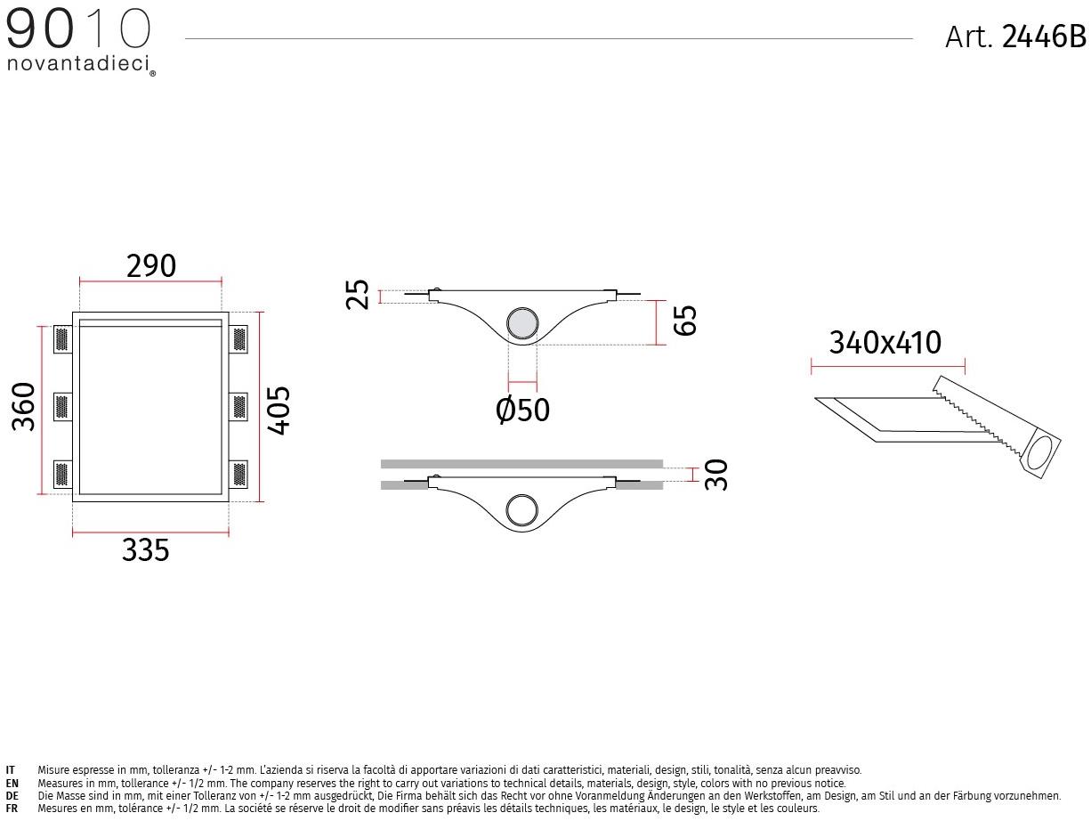9010 novantadieci Встраиваемый настенный светильник из cristaly®  2446b  - Вид №2