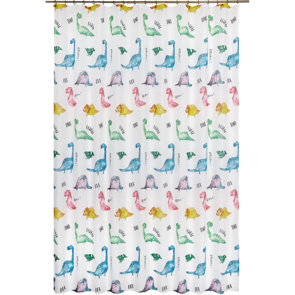 Тюль на ленте «Динозавры» 250x280 см полиэстер цвет белый GARDEN STLM-2092116