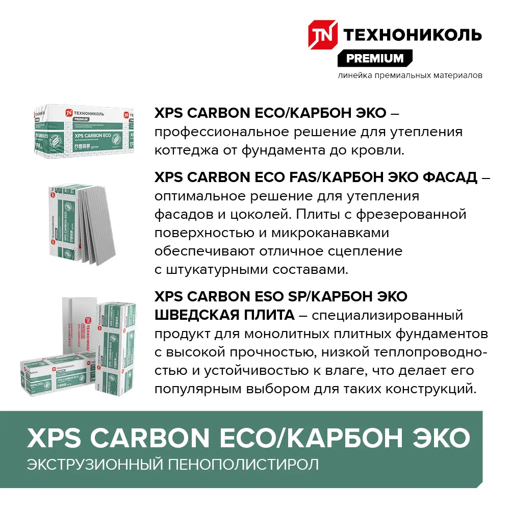 Экструдированный пенополистирол XPS 40 мм Технониколь Carbon Eco/Карбон Эко 580x1180 мм 0.68 м² STLM-2018323 - Вид №4