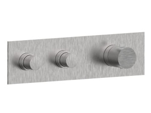 Нержавеющая сталь термостатический встраиваемый смеситель для душа с 3 отверстиями