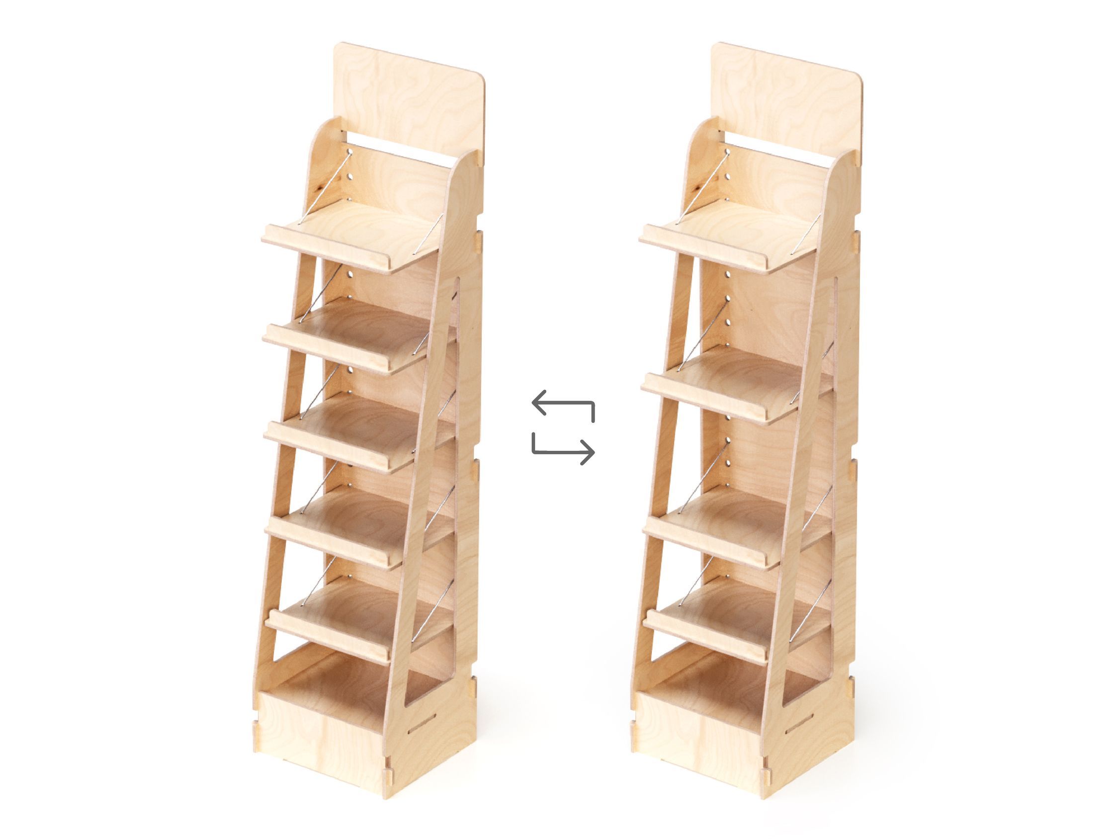 Деревянная напольная стойка дисплея Esposit экспоненты ARCH-00147745 - Вид №3