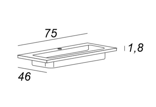 Мебель для ванной CEZARES TIFFANY 75 Bianco opaco 54948 - Вид №5