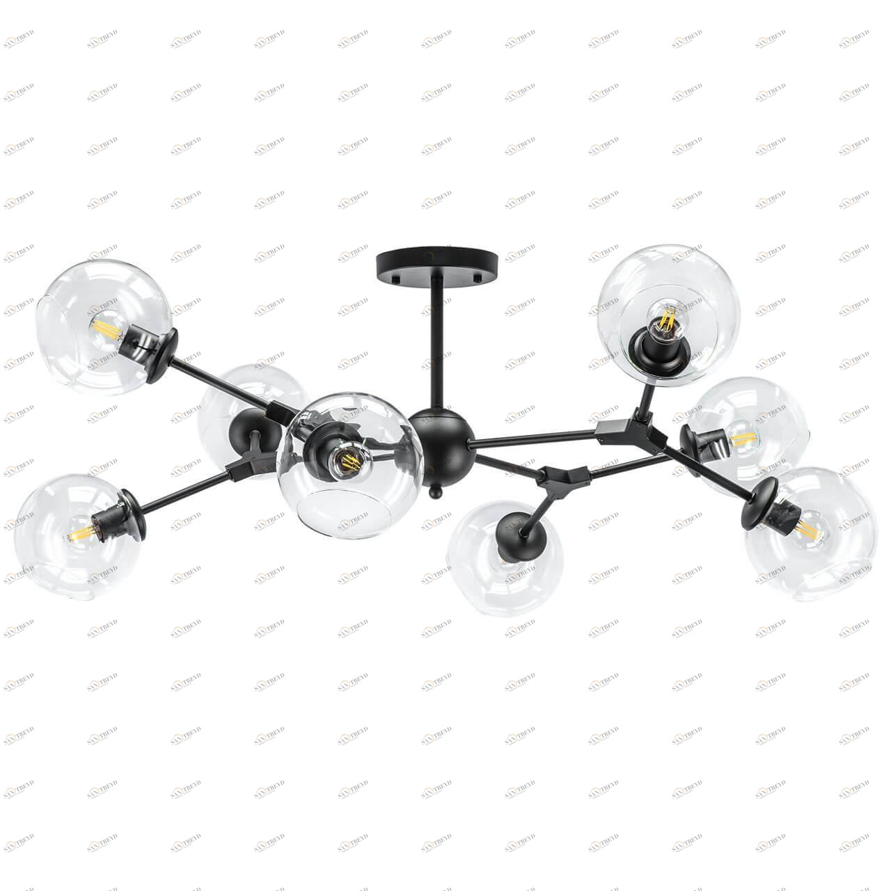 Потолочная люстра Lightstar Beta 785087 черная LIGHTSTAR ДИЗАЙНЕРСКИЕ, BETA, ШАР 222861 Черный 