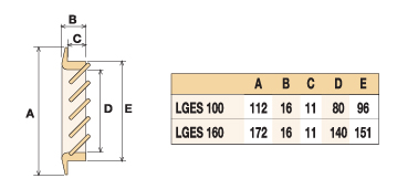 Деревянная вентиляционная решетка, бук 112x112 Santreyd sun-id-684028 - Вид №2