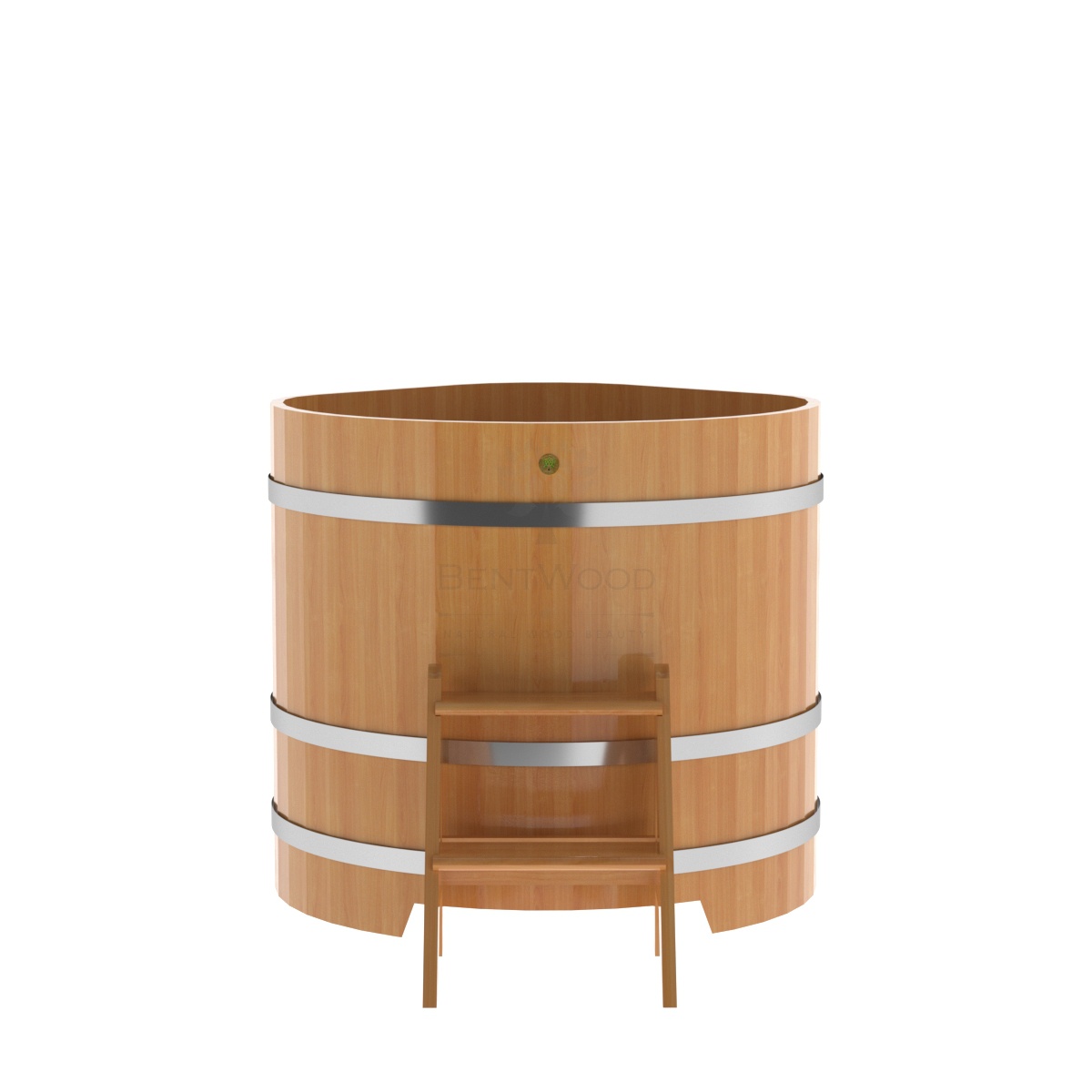 1221 Купель угловая из лиственницы 1,03х1,03х1,0 натуральная премиум Alyarus  - Вид №3