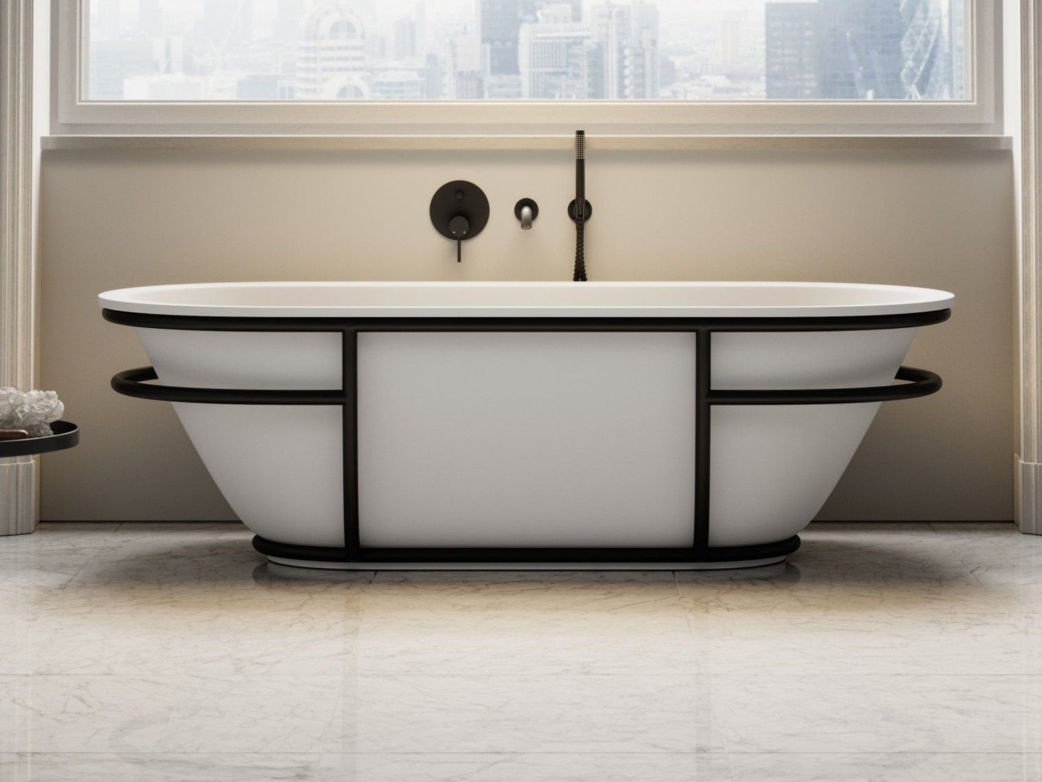 Овальная ванна в центре комнаты из смолы LUSSO Luxe ARCH-00047328