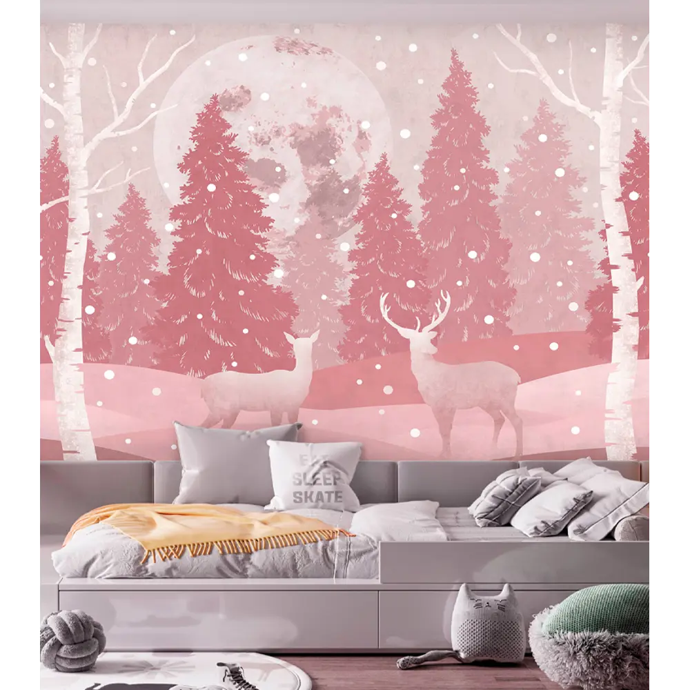 Фотообои Падал снег флизелиновые 300x270 см L13-816 FBRUSH 3D FLIZART STLM-2194696 - Вид №2