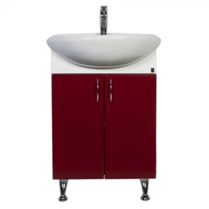 O-mebel напольная тумба Кларис бордовый Белый