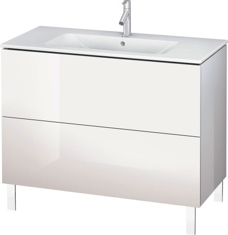 LC662709090 L-Cube Тумбочка напольная Фланелево-серый шелковисто-матовый лак Duravit - Вид №2