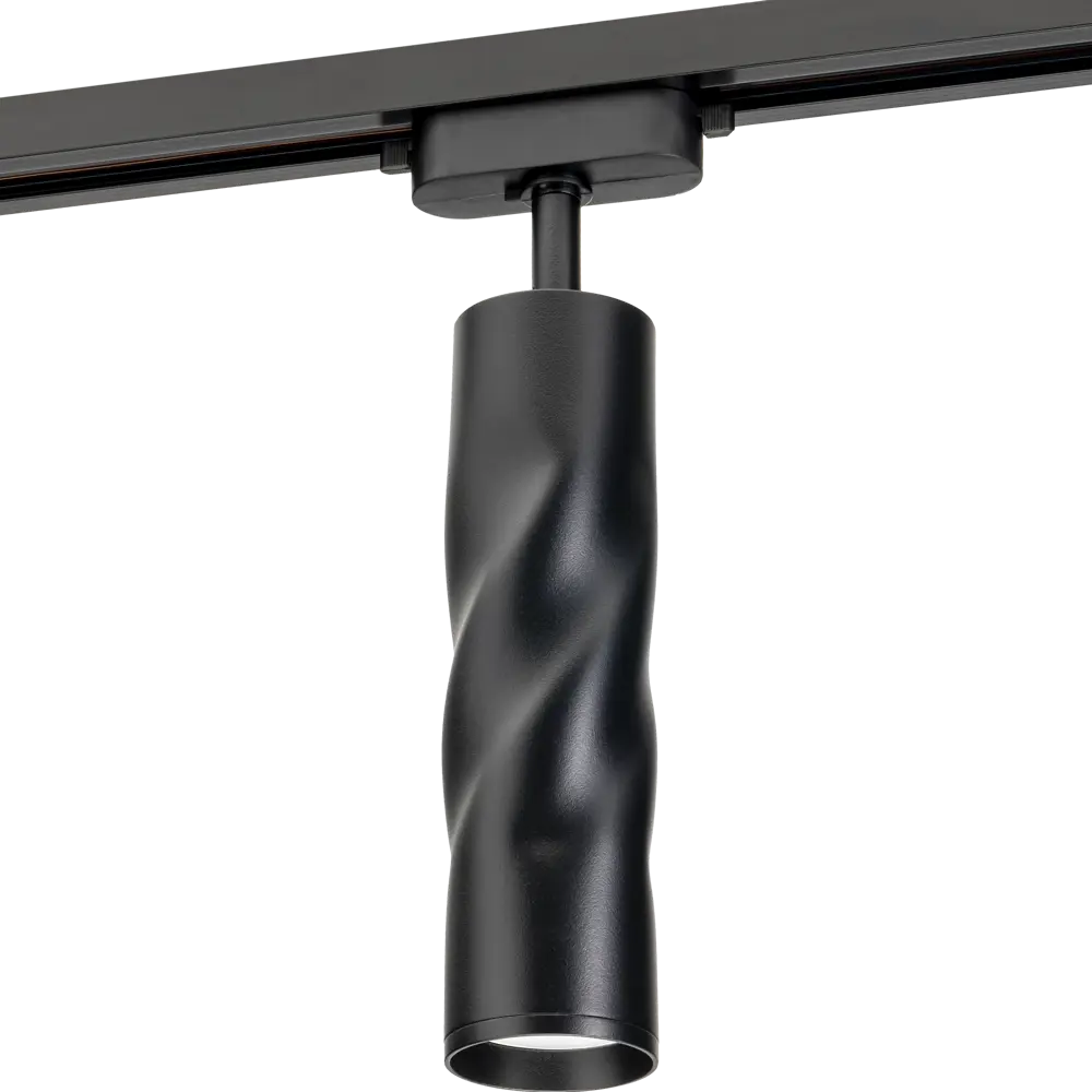 Трековый светильник спот поворотный Ritter Artline витой 200x55мм под лампу GU10 до 2.6м² металл цвет чёрный 84846924 STLM-2011936  - Вид №4