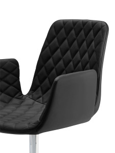 Кожаный спиц поворотный стул с подлокотниками