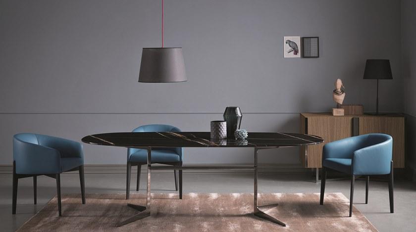 Bodema Овальный обеденный стол из мрамора Blake Bla098/bla100 - Вид №2