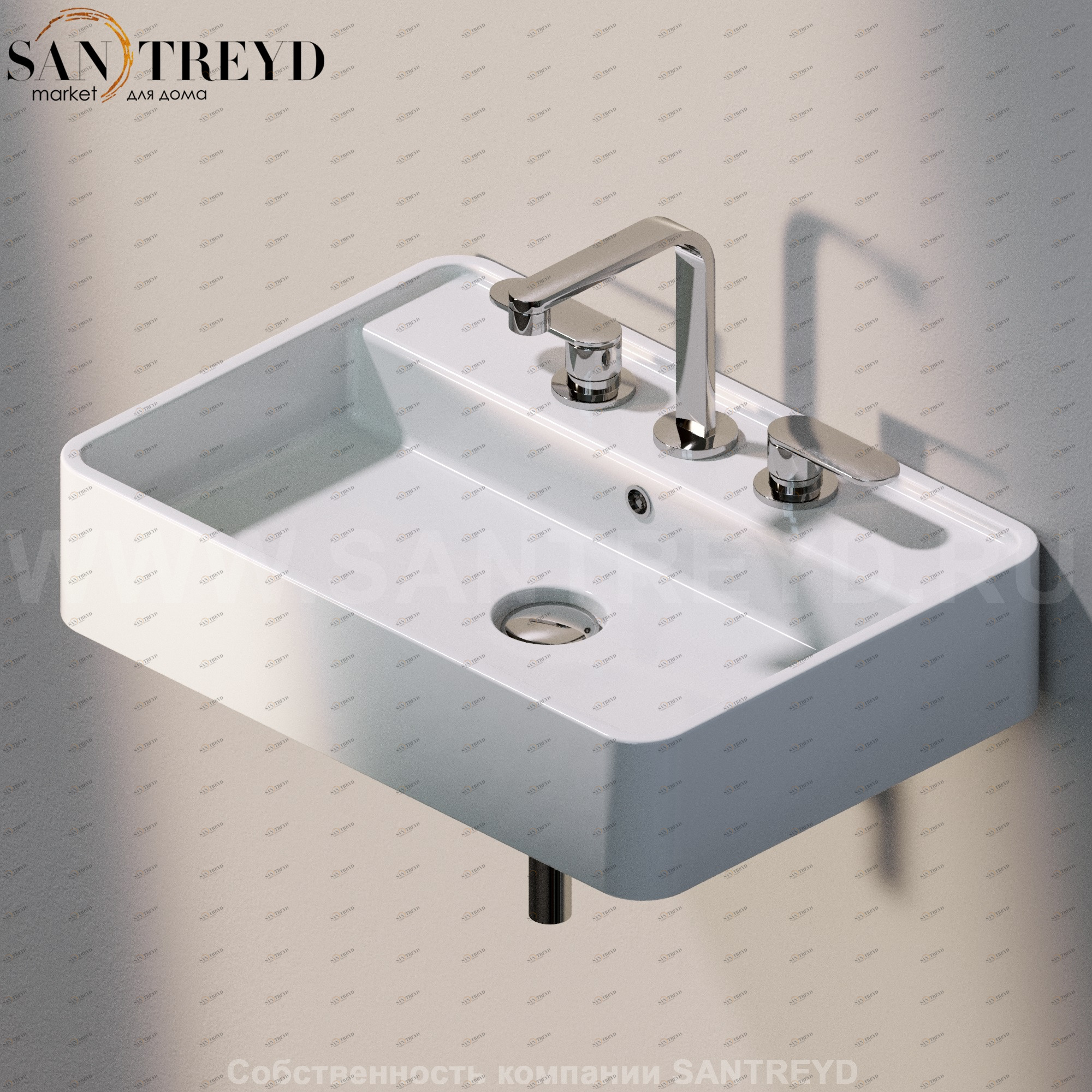 MW60S9016 Подвесная раковина настенная прямоугольная Ceramica Flaminia Miniwash белая