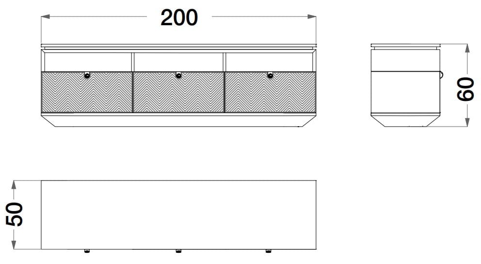Телевизор / шкаф из мрамора и дерева CPRN HOMOOD Dragonfly ARCH-00005349