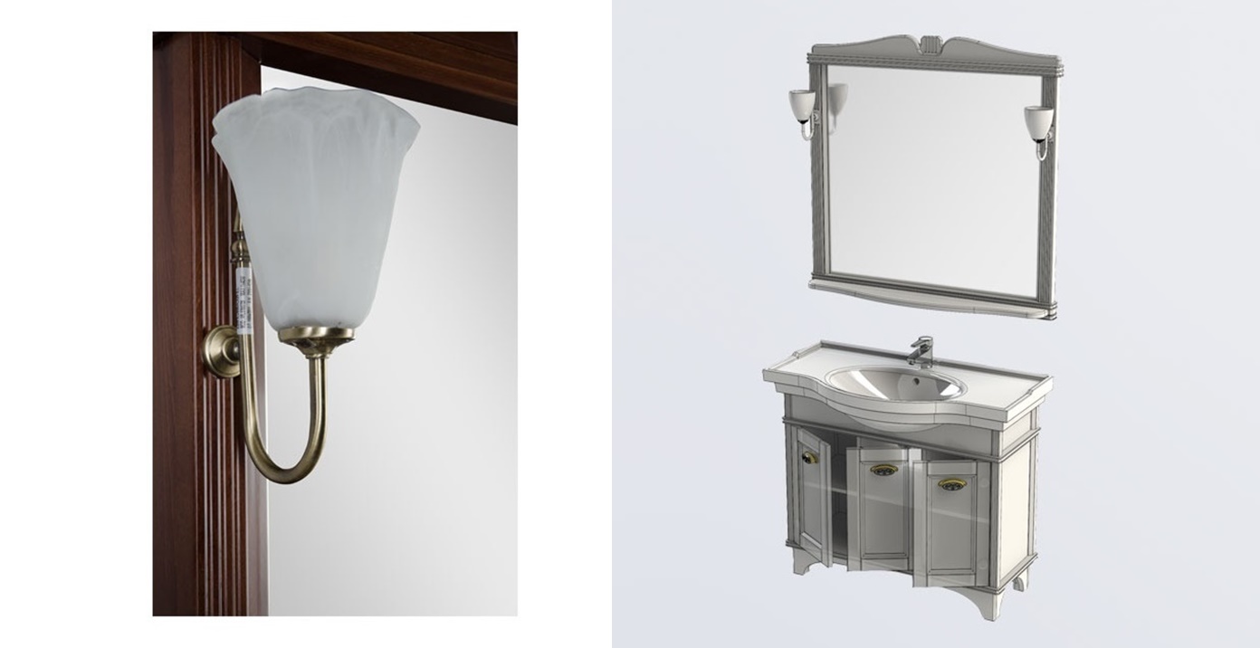 Комплект мебели Aquanet Николь 100 орех 00180675 - Вид №4