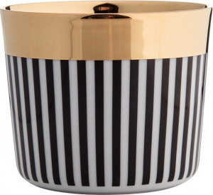 10564715 Sieger by Furstenberg Кубок для игрист. вина Sieger by Furstenberg "Глоток золота.Золотой дворец" (вертик.полосы) 300мл Фарфор